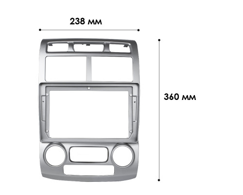 Переходная рамка Kia Sportage 2005-2010 (7085)  9" Silver