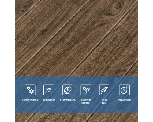 Декоративная 3D панель самоклейка 700x700x5мм Темный дуб (083) SW-00000018