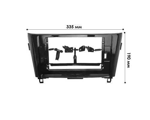 Переходная рамка Nissan Qashqai 2014+ X-Trail 2014+ Rogue 2014+ (6674) TK 0328 10.1" Black