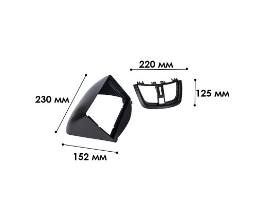 Переходная рамка Peugeot 207 2006-2015 (6869) 9" Black