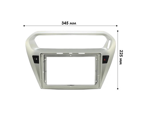 Переходная рамка Peugeot 301 2012-2016/Citroen Elysee 14-17 (TK 0070) 9" Silver