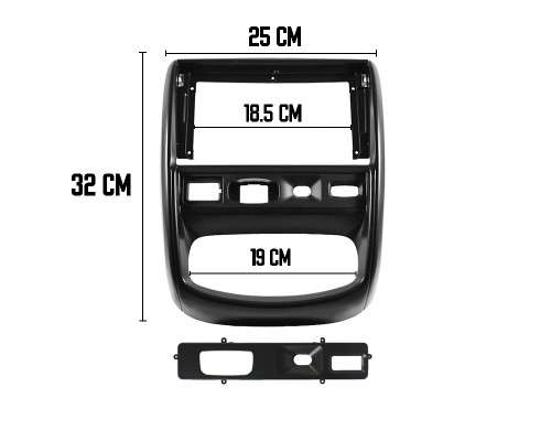 Переходная рамка Renault Duster 2010-2015 (F-6696) 9" Black