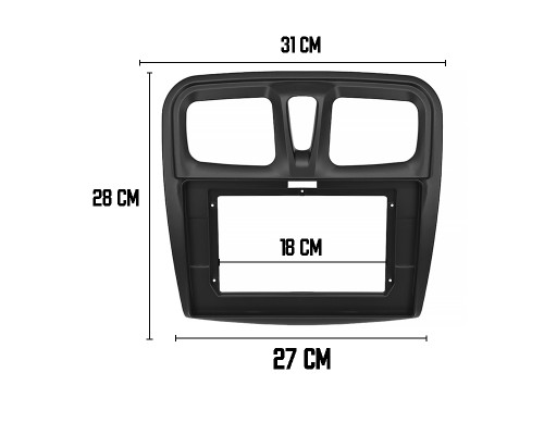 Переходная рамка Renault Sandero 2013+ Logan 2012+ Dacia Sandero 2013-2020 Logan 2012-2020 (6985) 10,1" Black