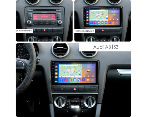 Штатная магнитола Lesko для Audi A3 II (8P) Рестайлинг 2 2008-2013 экран 9" 4/64Gb CarPlay 4G Wi-Fi GPS Prime
