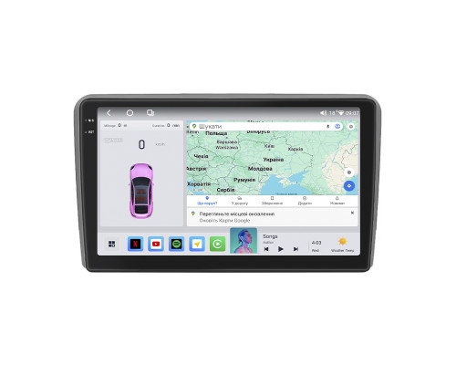Штатная магнитола Lesko для Audi A3 II (8P) Рестайлинг 2 2008-2013 экран 9" 4/64 QLED CarPlay 4G Wi-Fi GPS 360 Prime