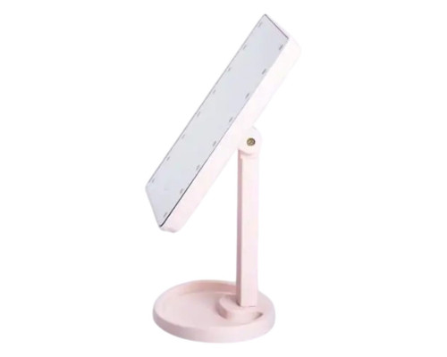 Дзеркало косметичне 21х16 см 16 LED Чорне HP-10-3AP