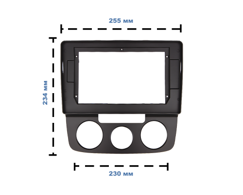 Переходная рамка Volkswagen Jetta 2005-2009 Golf 2003-2008 Manual AC (6881) 10.1"