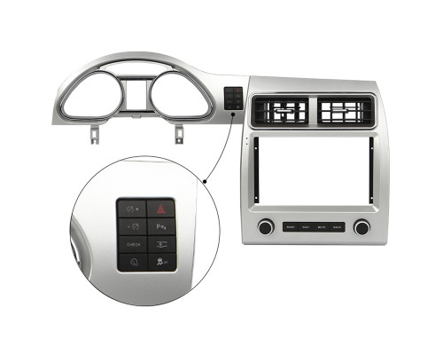 Штатный комплект переходная рамка с проводкой Audi Q7 4L 2006-2010 (1234-328) 9" + canbus