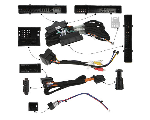 Штатный комплект переходная рамка с проводкой Audi Q7 4L 2006-2010 (1234-328) 9" + canbus