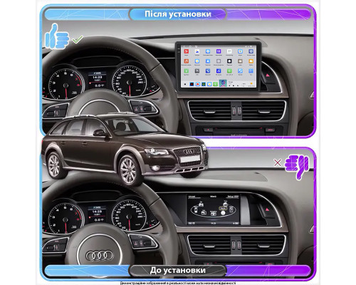 Штатная магнитола Lesko для Audi A4 allroad IV (B8) 2009-2011 экран 9" 4/64 QLED CarPlay 4G Wi-Fi GPS 360 Prime