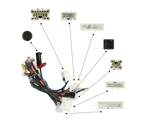 Переходной штатный комплект с проводкой Infiniti FX35 FX45 2007-2009 9" (1234-305) + canbus