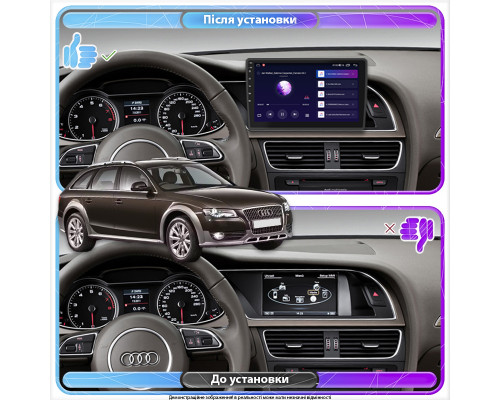 Штатная магнитола Lesko для Audi A4 allroad IV (B8) 2009-2011 с экраном 9", 2/32Gb, 4G, Wi-Fi, GPS