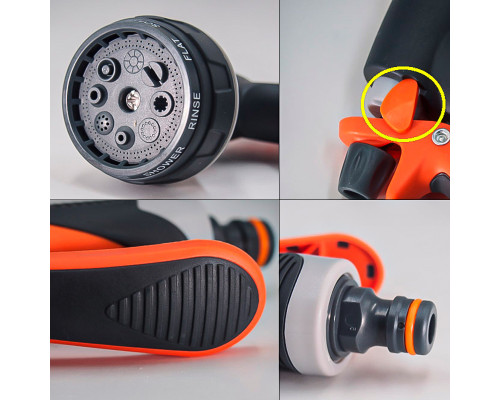 Пистолет оросительный поливочный 8-ми режимный BlueBird BB-2112