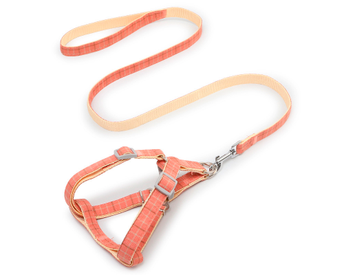 Шлея для собак с поводком Pipitao 165510 Cage Peach 1*120 cm