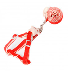 Шлея для собак или кошек с поводком Taotaopets 1710118 Red (1.0 cm)