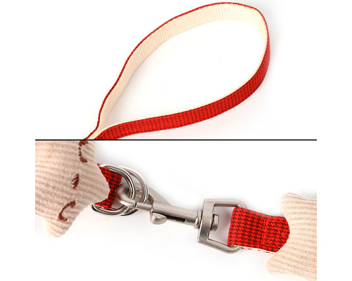 Шлея для собак или кошек с поводком Taotaopets 1710118 Red (1.5 cm)