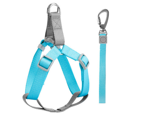 Шлея для собак или кошек с поводком Taotaopets 171120 Blue L (2.0 cm)