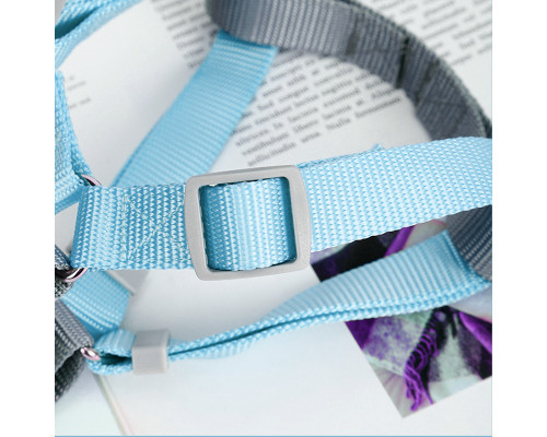 Шлея для собак или кошек с поводком Taotaopets 171120 Blue L (2.0 cm)