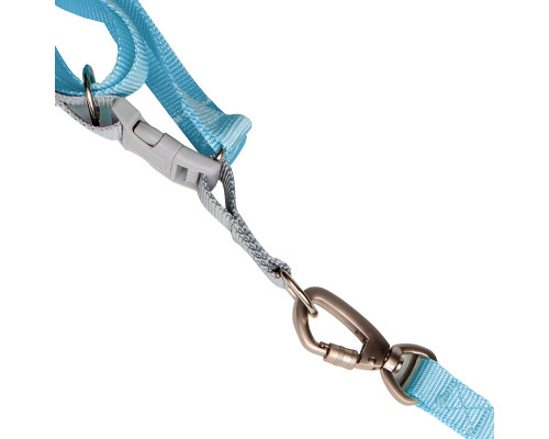 Шлея для собак или кошек с поводком Taotaopets 171120 Blue L (2.0 cm)