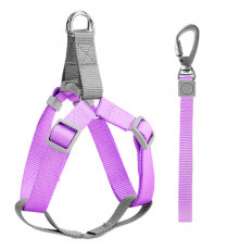 Шлея для собак или кошек с поводком Taotaopets 171120 Purple L (2.0 cm)