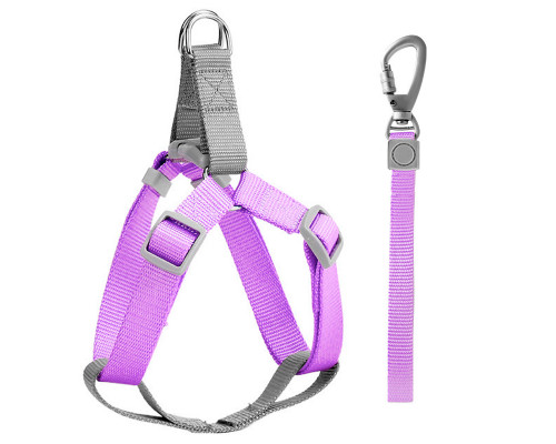 Шлея для собак или кошек с поводком Taotaopets 171120 Purple L (2.0 cm)