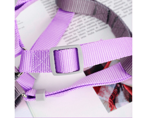 Шлея для собак или кошек с поводком Taotaopets 171120 Purple L (2.0 cm)