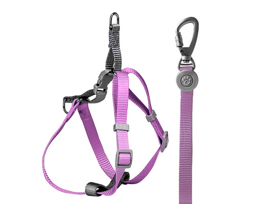 Шлея для собак или кошек с поводком Taotaopets 171120 Purple M (1.5 cm)