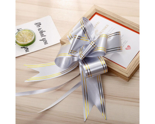 Бант затяжка 32 мм Silver