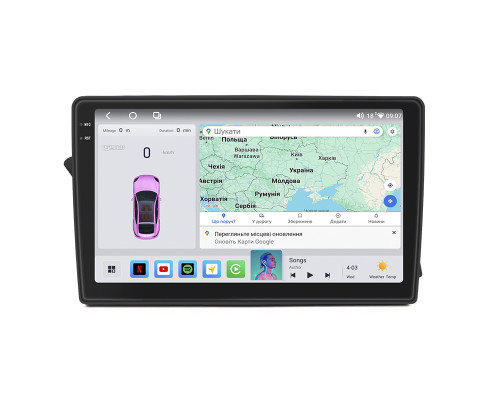 Штатная магнитола Lesko для Audi A4 allroad IV (B8) Рестайлинг 2011-2016 экран 9" 4/64 QLED CarPlay 4G Wi-Fi GPS 360 Prime