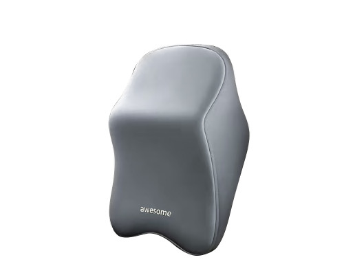 Универсальная автомобильная подушка-подголовник AweSome под шею с эффектом памяти ортопедическая Gray