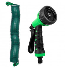 Набор поливочный шланг BlueBird BB-1208 на катушке пистолет с распылителем 7-ми режимный 15 м