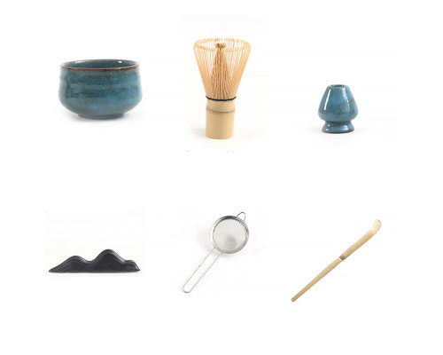 Набор Mavanto 5424 для приготовления чая матча 7 предметов Blue