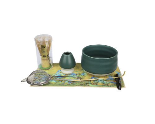 Набор Mavanto 5456 для приготовления чая матча 7 предметов Green Matt