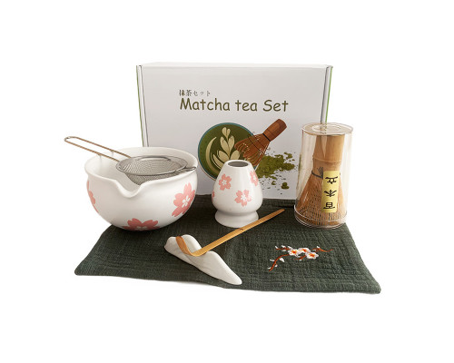 Набор Mavanto 5645 для приготовления чая матча 7 предметов White