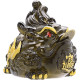 Фигурка для чайной церемонии ZBY-2407302 Жаба с монеткой меняющая цвет от горячей воды Gold