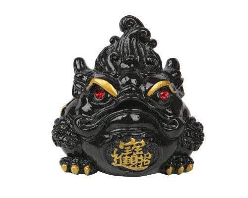 Фигурка для чайной церемонии ZBY-2407302 Жаба с монеткой меняющая цвет от горячей воды Green