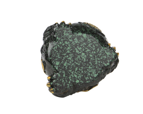 Фигурка для чайной церемонии ZBY-2407302 Жаба с монеткой меняющая цвет от горячей воды Green