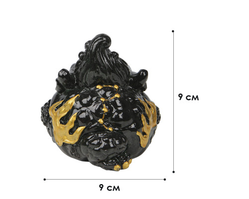 Фигурка для чайной церемонии ZBY-2407302 Жаба с монеткой меняющая цвет от горячей воды Green