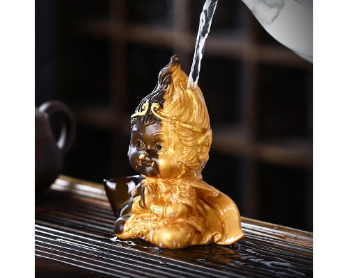 Фигурка для чайной церемонии ZBY-2407303 Король Обезьян меняющая цвет от горячей воды Gold