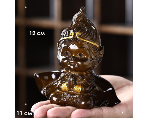 Фигурка для чайной церемонии ZBY-2407303 Король Обезьян меняющая цвет от горячей воды Gold