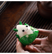 Фигурка для чайной церемонии Дракон Zongzi YY2405001606 меняющий цвет от горячей воды