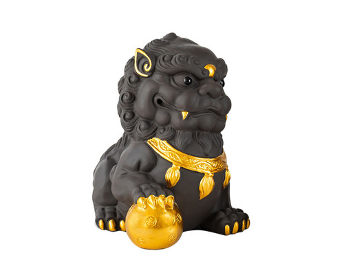 Фигурка для чайной церемонии Львица золотая приносящая счастье