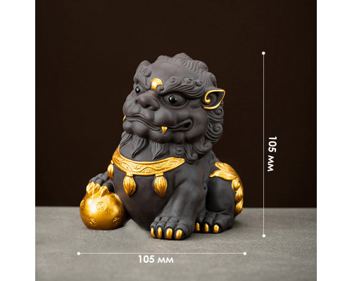 Фигурка для чайной церемонии Львица золотая приносящая счастье