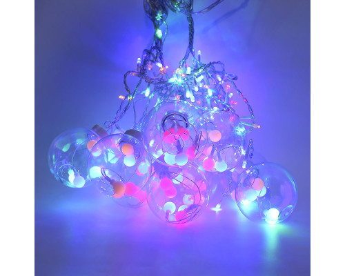 Светодиодная гирлянда штора YLX-027 Balls 2.5 м Цветной свет