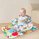 Детский развивающий интерактивный коврик SDZ-1817 музыкальный пианино с дугой и погремушками для младенцев Elephant Black