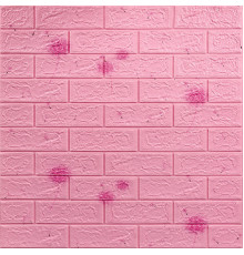 Декоративная 3D панель самоклейка 700x770x5мм Одуваны (светло-розовый кирпич) (022) SW-00000023