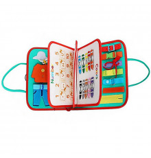 Детская развивающая сумочка 545L бизиборд монтессори-игрушка для малышей розвивающая моторику и сенсорику Light Blue