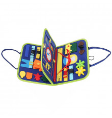 Детская развивающая сумочка 5462 бизиборд монтессори-игрушка для малышей моторику и сенсорику Blue