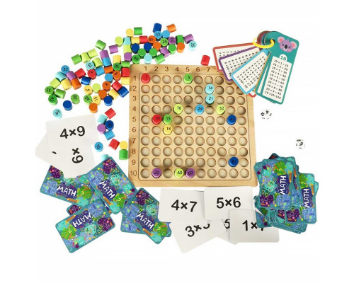 Детская деревянная игрушка SD-36 доска умножения учебная развивающая