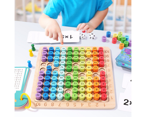 Детская деревянная игрушка SD-36 доска умножения учебная развивающая
